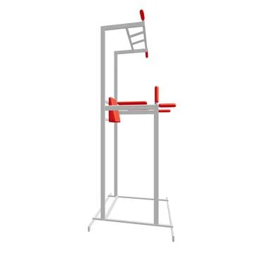 Pull up bar. Upper body workout, bodybuilding exercise. Illustrazione stock