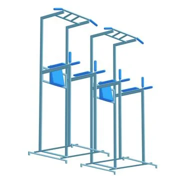 Pull up bar. Upper body workout, bodybuilding exercise. Stock Illustration