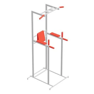 Pull up bar. Upper body workout, bodybuilding exercise. Illustrazione stock