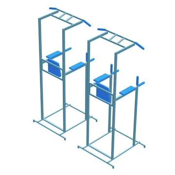 Pull up bar. Upper body workout, bodybuilding exercise. 스톡 일러스트