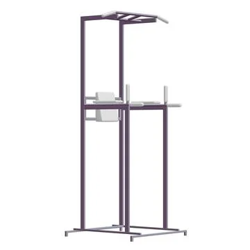 Pull up bar. Upper body workout, bodybuilding exercise. Illustrazione stock