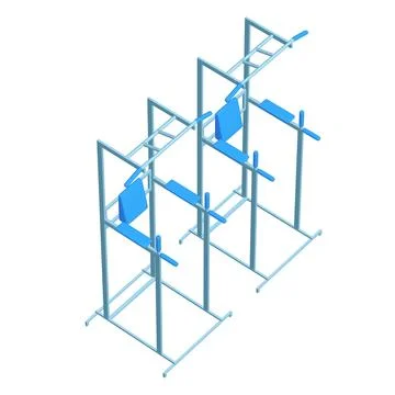 Pull up bar. Upper body workout, bodybuilding exercise. Illustrazione stock