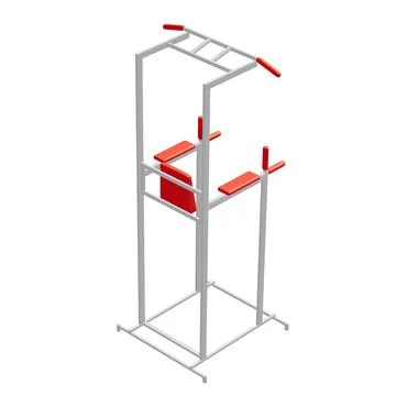 Pull up bar. Upper body workout, bodybuilding exercise. Illustrazione stock