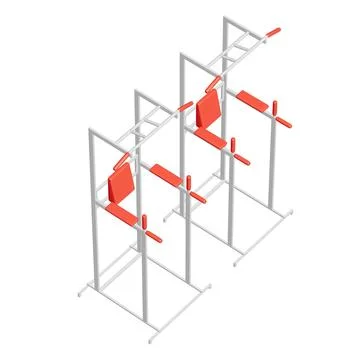 Pull up bar. Upper body workout, bodybuilding exercise. Stock Illustration