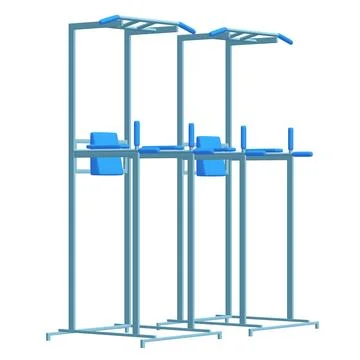 Pull up bar. Upper body workout, bodybuilding exercise. Illustrazione stock