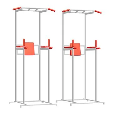 Pull up bar. Upper body workout, bodybuilding exercise. Stock Illustration