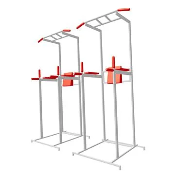 Pull up bar. Upper body workout, bodybuilding exercise. Illustrazione stock