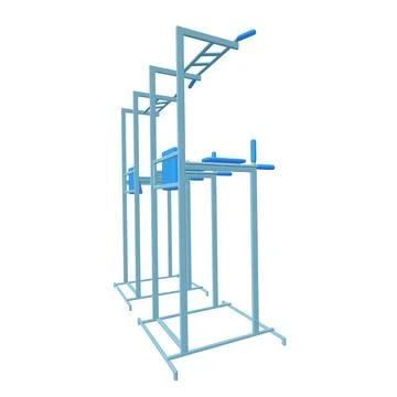 Pull up bar. Upper body workout, bodybuilding exercise. Illustrazione stock