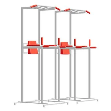 Pull up bar. Upper body workout, bodybuilding exercise. 스톡 일러스트
