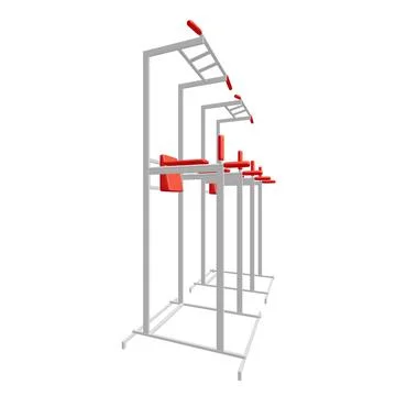 Pull up bar. Upper body workout, bodybuilding exercise. 스톡 일러스트