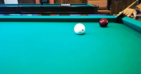 To pull off. Blow in Russian billiards. Video stock 97490612