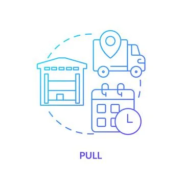Pull blue gradient icon Stock Illustration