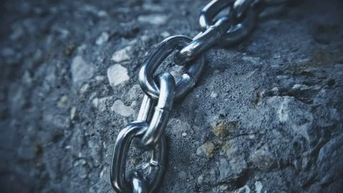 Pull the chain on a concrete slab Video stock 76130196