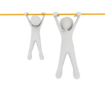 Pull-up with child Stock Illustration