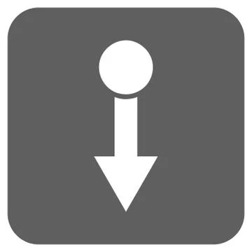 Pull Down Flat Squared Vector Icon 스톡 일러스트
