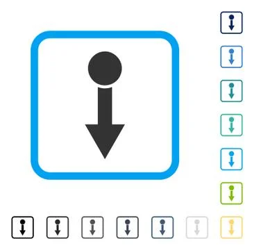 Pull Down Framed Vector Icon Stock Illustration
