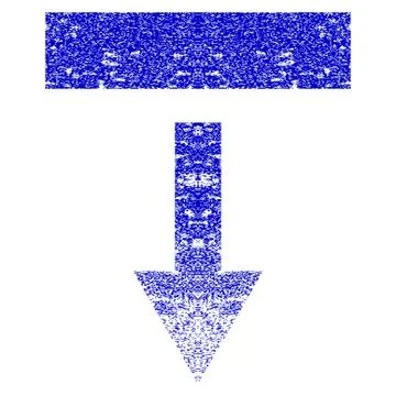 Pull Down Grunge Textured Icon Stock Illustration