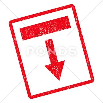 Pull Down Icon Rubber Stamp Ilustração Stock
