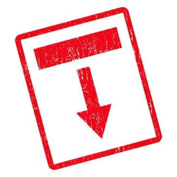 Pull Down Icon Rubber Stamp Stock Illustration