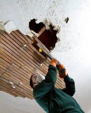 Pull Down Plaster Ceiling Stock Photos