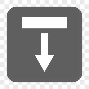 Pull Down Rounded Square Button 스톡 일러스트
