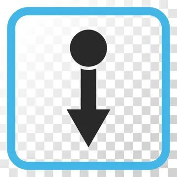 Pull Down Vector Icon In a Frame Stock Illustration