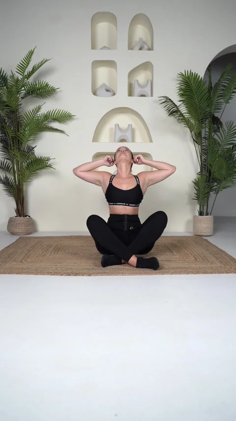 Pull ears exercise Stock Footage 314186318