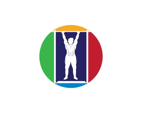 Pull up exercise vector icon illustration design Stock Illustration