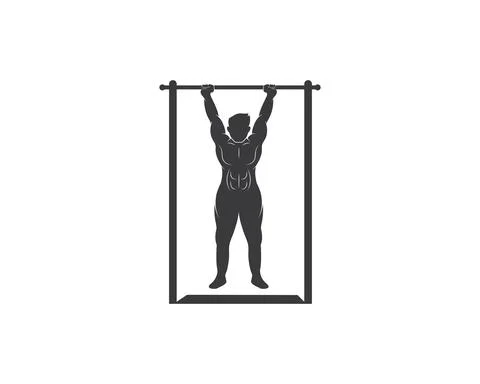 Pull up exercise vector icon illustration design Stock Illustration