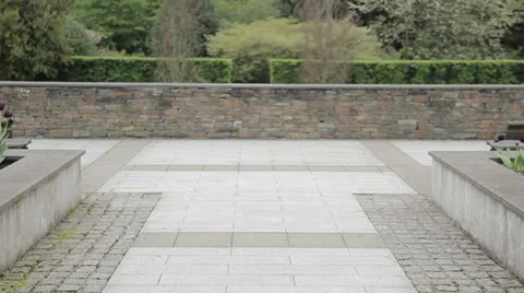 Pull focus of beautiful garden wall Stock Footage 38853610