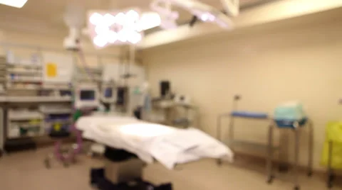 Pull focus of a hospital operating theatre 스톡 동영상 34480900