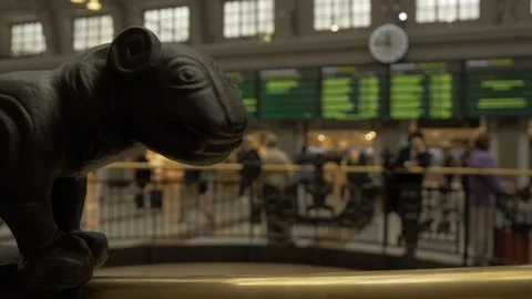 Pull focus on object in Stockholm City Station interior, Stockholm, Sweden, Stock Footage 91880934