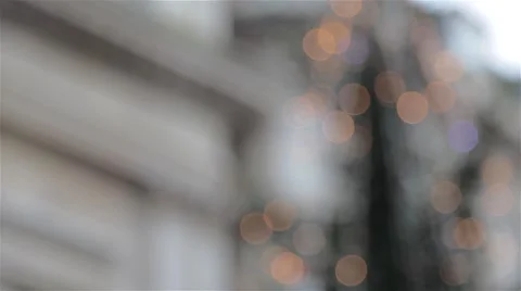 Pull Focus on Out of Focus Christmas Tree Lights 動画素材 44513803
