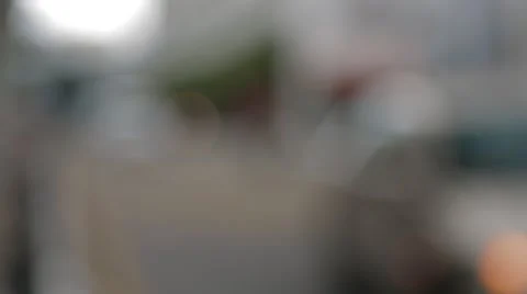 Pull Focus Shot of Moving Cars on A Road in Georgetown, Penang Stock Footage 48136736
