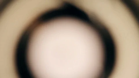 Pull focus shot of a vintage record player Stock Footage 72549058