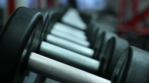 Pull Focus on Weight Stack Vídeo Stock 60762689