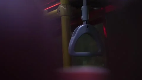 Pull handle on a Taichung City night bus, Taiwan, 2025-07-22. Vidéo 313554194