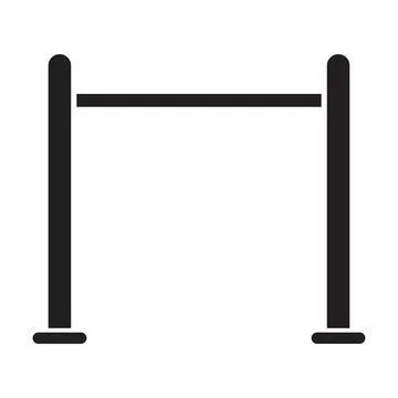 Pull Up icon vector design template in black color isolated sign on white bac Illustrazione stock