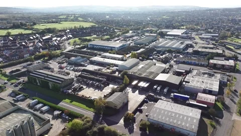 Pull In of industrial estate -  Calne 스톡 동영상 255526191