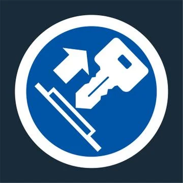 Pull Key Symbol Sign On black Background On black Background,Vector llustrati Stock Illustration