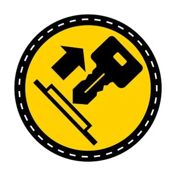 Pull Key Symbol Sign Isolate On White Background,Vector Illustration Stock Illustration