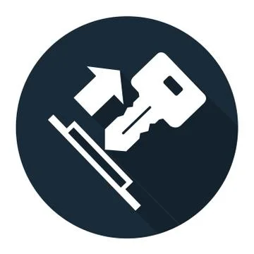 Pull Key Symbol Sign Isolate On White Background,Vector Illustration EPS.10 Stock Illustration