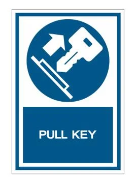 Pull Key Symbol Sign Isolate On White Background,Vector Illustration EPS.10 Stockillustratie
