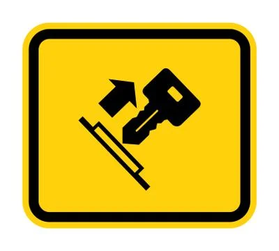 Pull Key Symbol Sign Isolate On White Background,Vector Illustration EPS.10 Stockillustratie