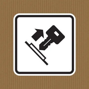 Pull Key Symbol Sign Isolate On White Background,Vector Illustration EPS.10 Stock Illustration