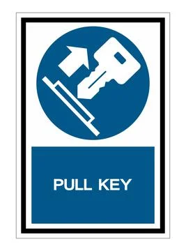 Pull Key Symbol Sign Isolate On White Background,Vector Illustration EPS.10 イラスト素材