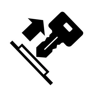 Pull Key Symbol Sign Isolate On White Background,Vector Illustration EPS.10 イラスト素材