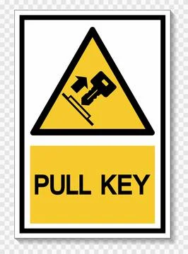 Pull Key Symbol Sign Isolate On White Background,Vector Illustration EPS.10 Illustrazione stock