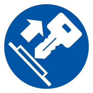 Pull Key Symbol Sign, Vector Illustration, Isolate On White Background Label. Stock Illustration