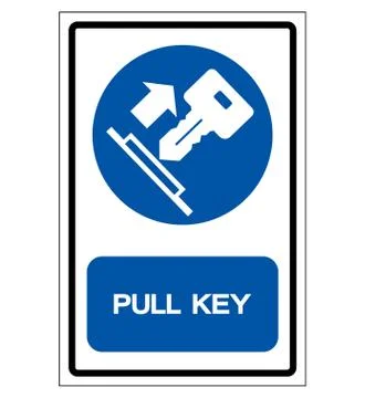 Pull Key Symbol Sign, Vector Illustration, Isolate On White Background Label. Stock Illustration